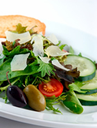 Healthy eating with an Italian salad